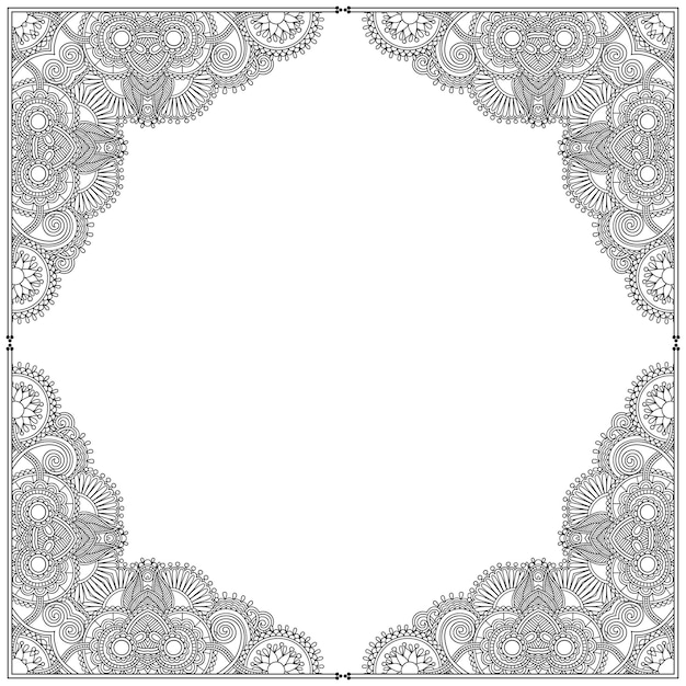 Vector vintage ornamental template