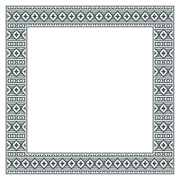 Vintage ornamental vector frame. Vector illustration template for design