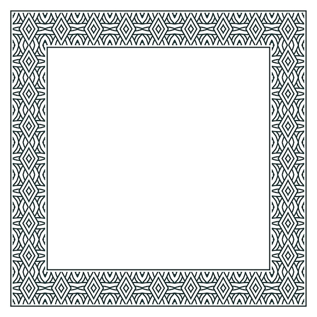 Vintage ornamental vector frame. Vector illustration template for design