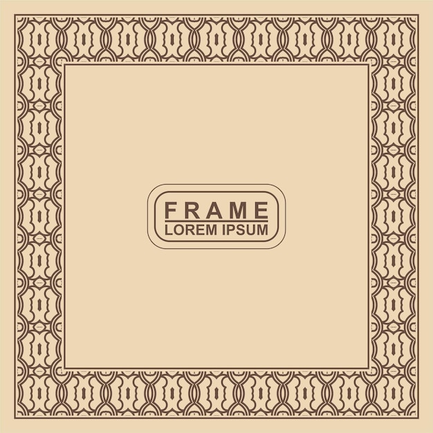 Vector vintage ornamental vector frame. vector illustration template for design