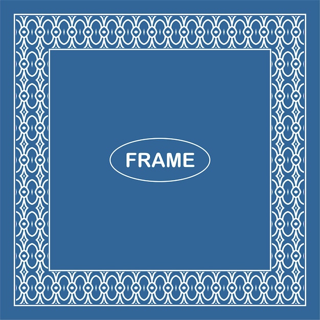 Vintage ornamental vector frame. Vector illustration template for design