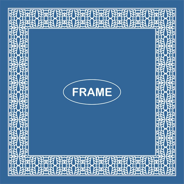 Vintage ornamental vector frame. Vector illustration template for design