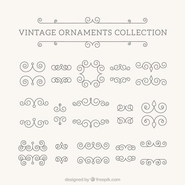 Vintage ornaments collection