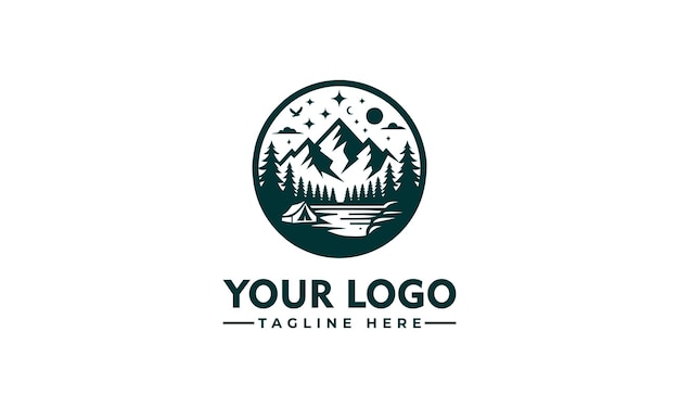 Vintage Outdoor Emblems Retro Logo Designs for Versatile Use