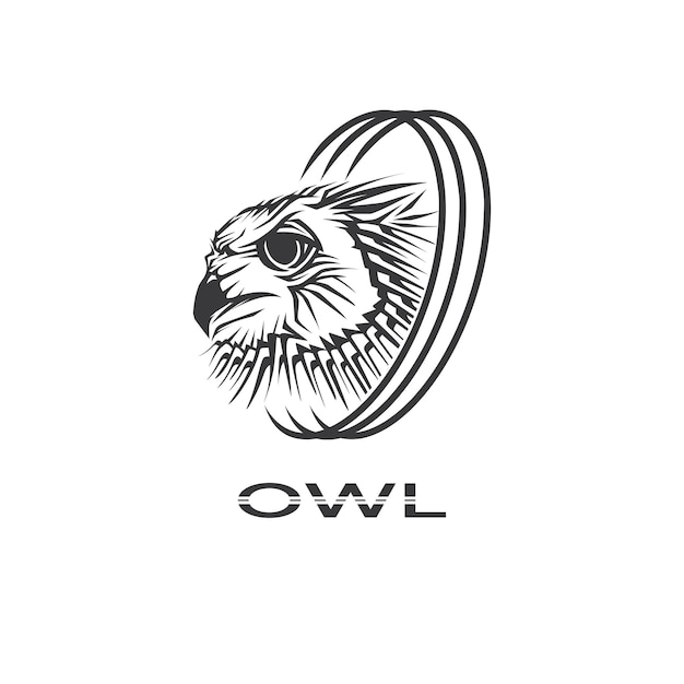 Vintage owl logo design