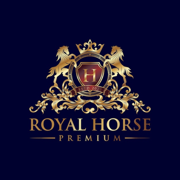 Vector vintage paard merk illustratie logo