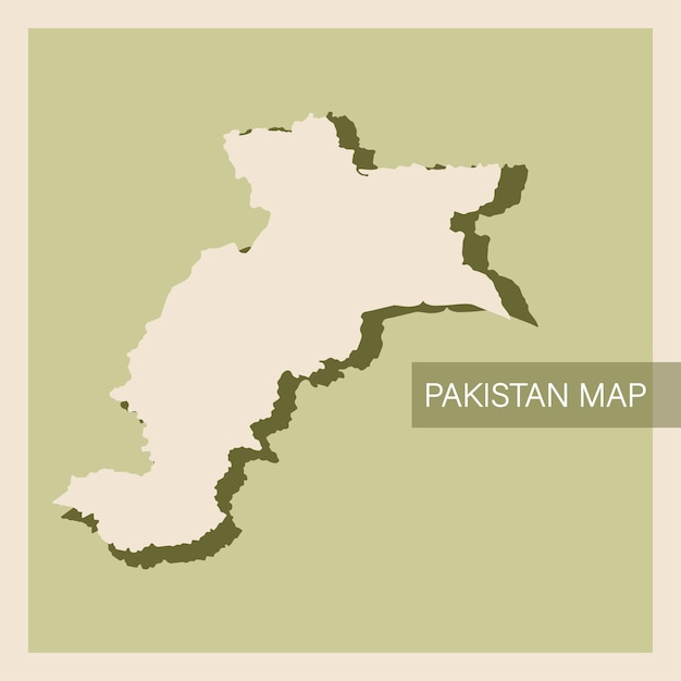 パキスタン地図ベクトルのヴィンテージ