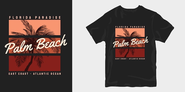 Vintage palm beach florida paradise t shirt designs