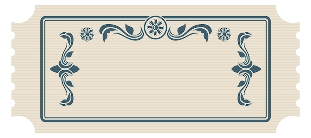 Vector vintage paper coupon template retro decorative ticket