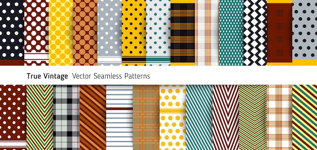 Vector vintage pattern collection