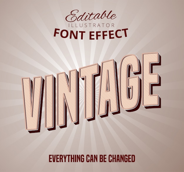 Vintage pattern font effect