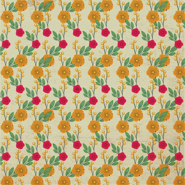 Vintage pattern with flowers