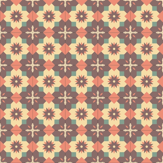 Vintage patterns of ceramic tiles