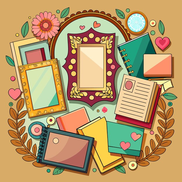 Vector vintage photo frame