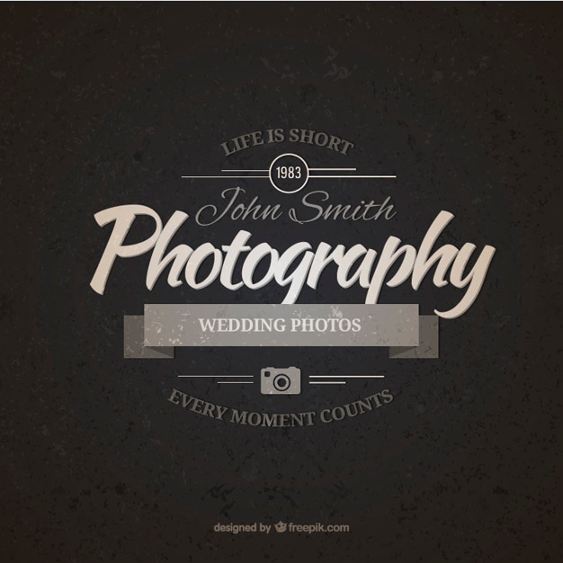 Vector vintage photography badge