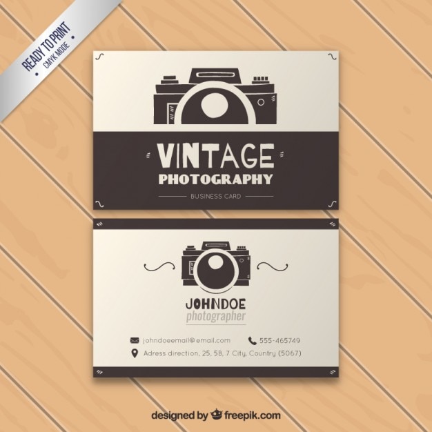 Vintage photography business card