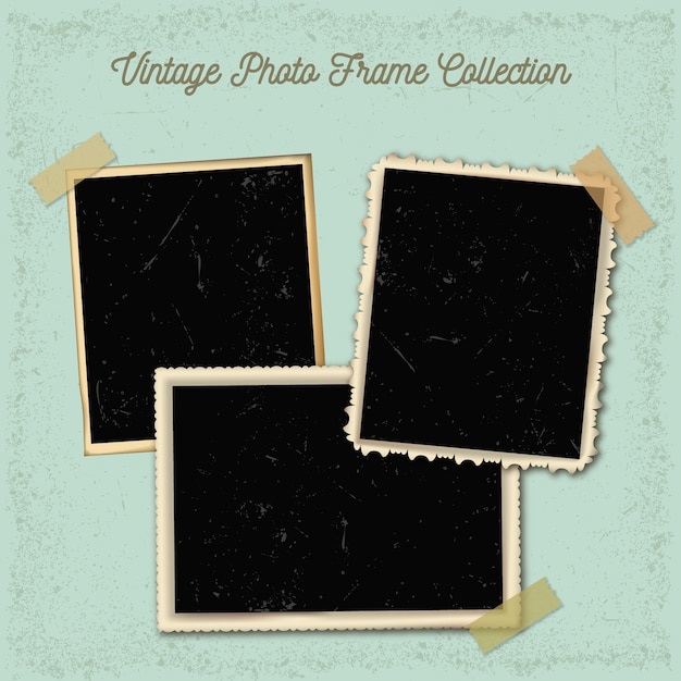 Vector vintage photography frames collection