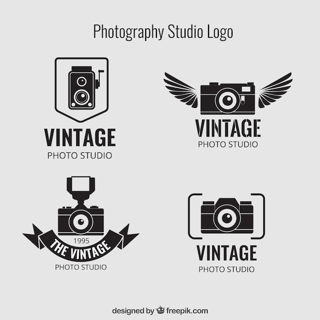 Vintage photography studio logos