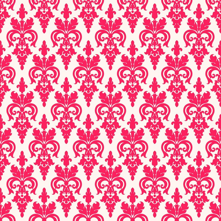 Vector vintage pink seamless pattern on a beige background