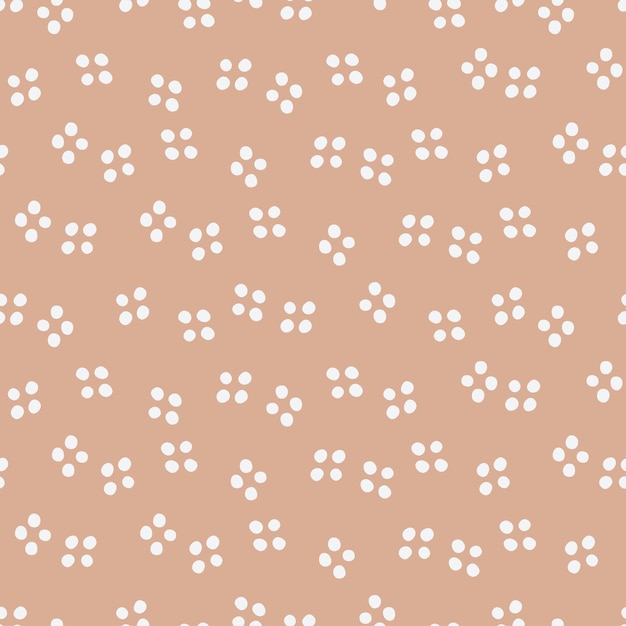 Vintage pink seamless pattern with white dots