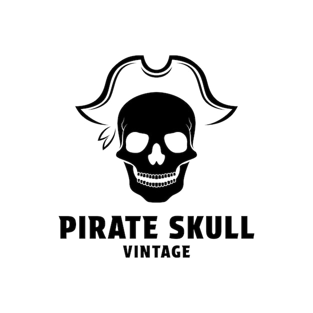 vintage pirate skull logo
