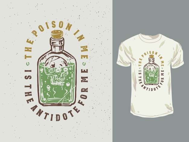 Vintage poison bottle quotes illustratie