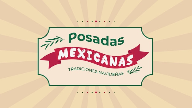 Vintage posadas mexicanas achtergrond