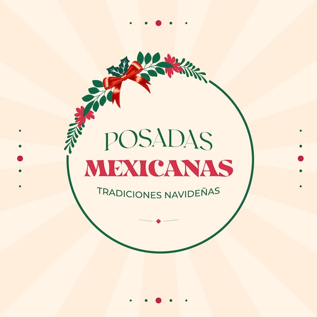 Vintage posadas mexicanas achtergrond