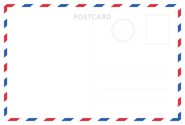 Vector vintage postcard vector template