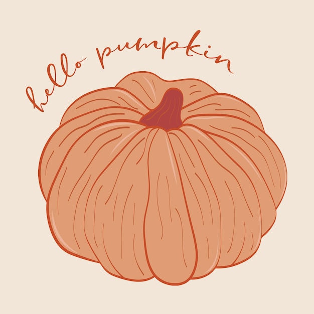 Vintage pumpkin vector