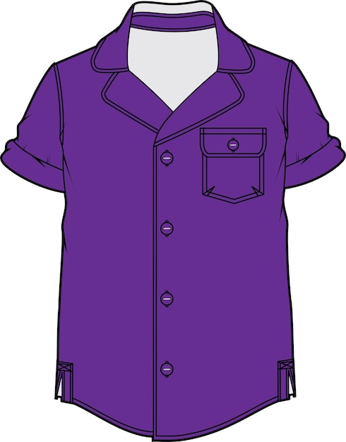 Vintage Purple Short Sleeve Shirt