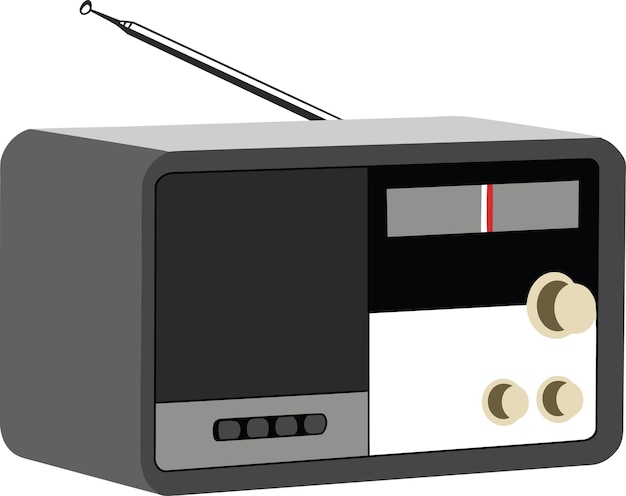 Vector vintage radiogrijswaardenconcept