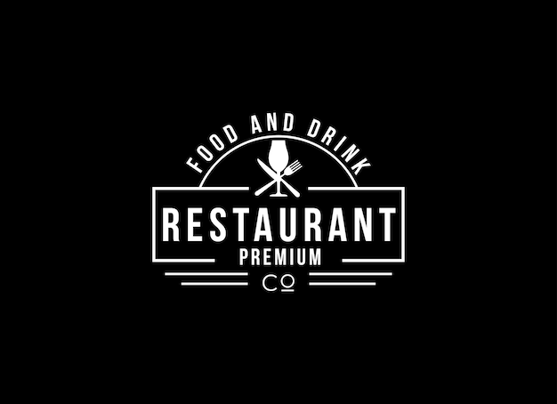 Vintage restaurant label logo design retro vintage insignia logotype label or badge vector design