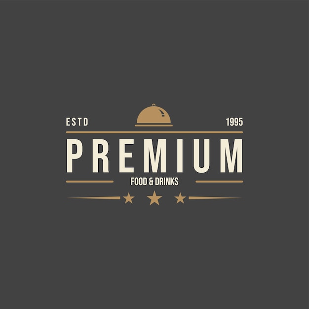 Vintage restaurant logo ontwerp vector illustratie