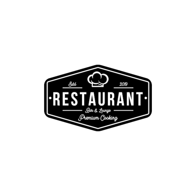 Vintage restaurant logo. restaurant badge, vector emblem template