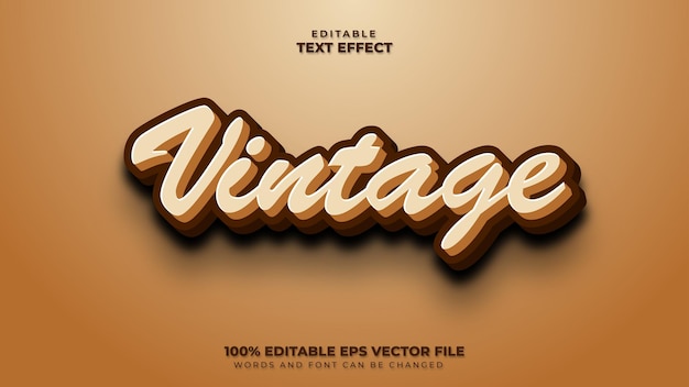 Vintage Retro 3D Text Effect