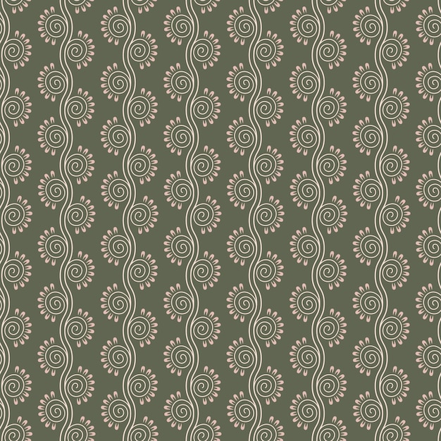 Vintage Retro Abstract Seamless Floral Pattern Design