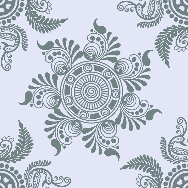 Vector vintage retro abstract seamless floral pattern