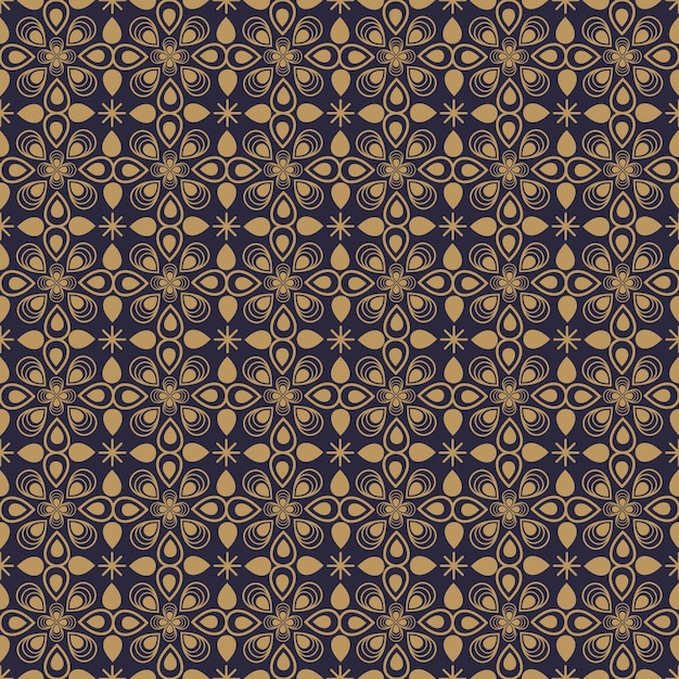 Vintage Retro Abstract Seamless Floral Pattern