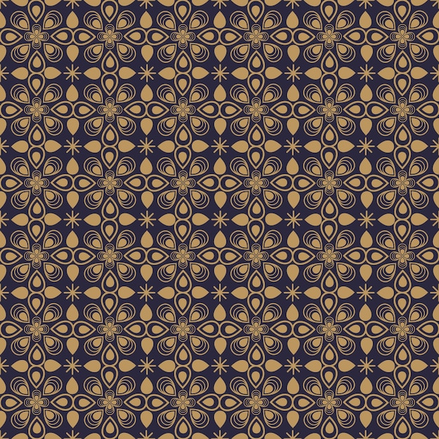 Vintage retro abstract seamless floral pattern