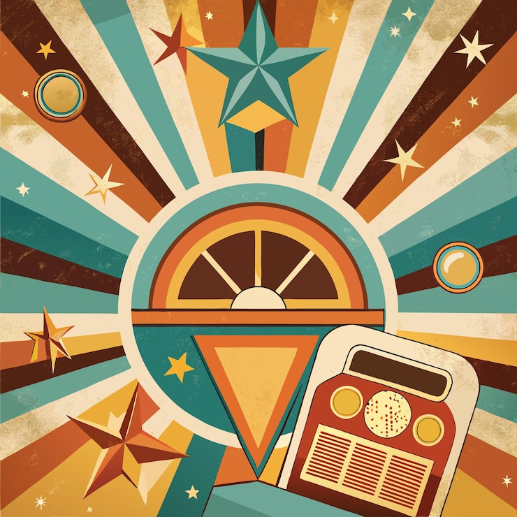 Vector vintage retro achtergrond vector bewerkbare vectorillustratie