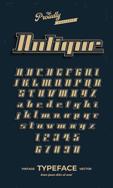 vintage retro alphabet font typography typeface