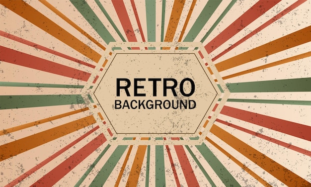 Vector vintage retro background with grunge texture