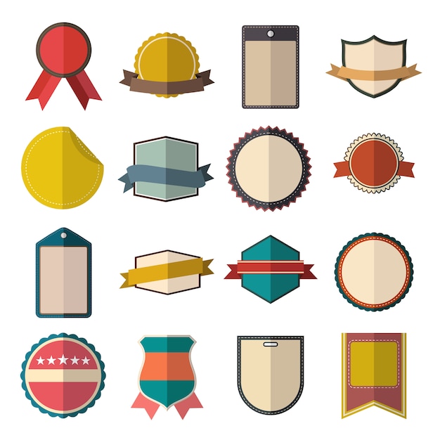 Vintage retro badges instellen voor web en mobiele apparaten