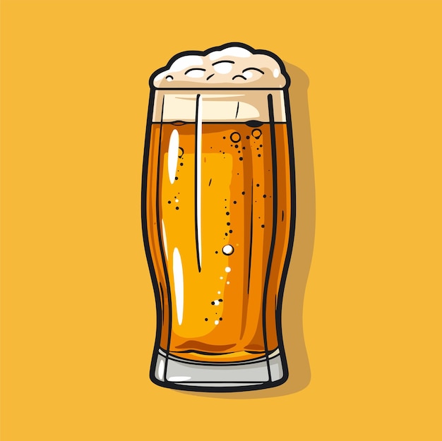 Vintage retro beer vector illustration isolated on neutral background