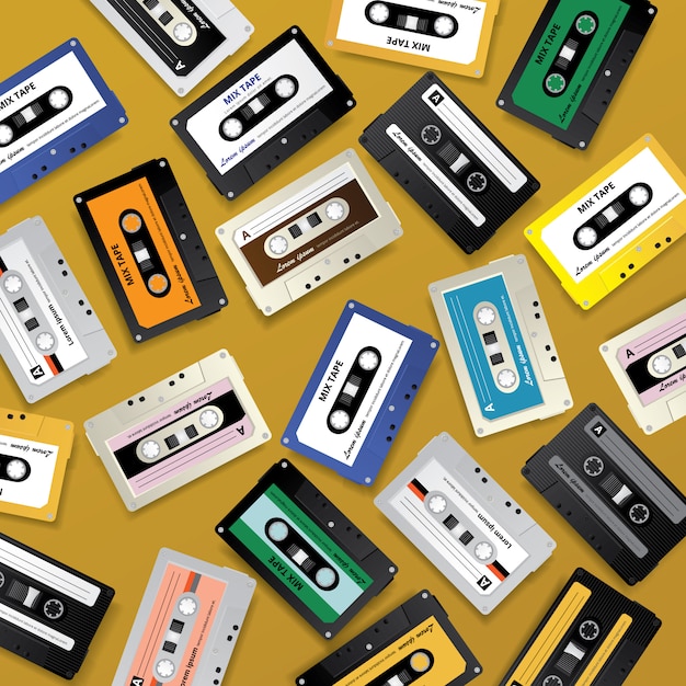 Vintage retro cassette tape achtergrond