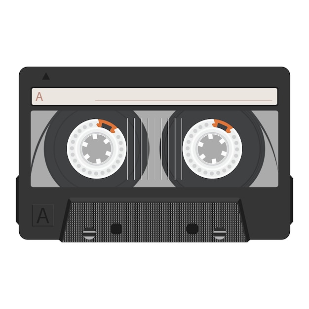 Vector vintage retro cassette tape.