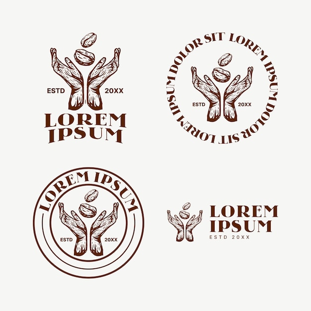 Vintage retro coffeeshop logo vector ontwerp bundel