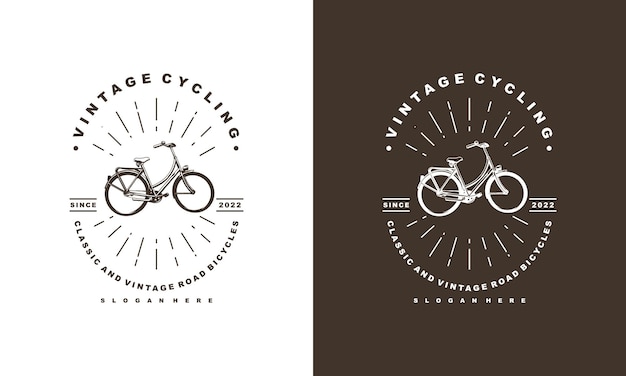 Vector vintage retro fiets concept ontwerp illustratie