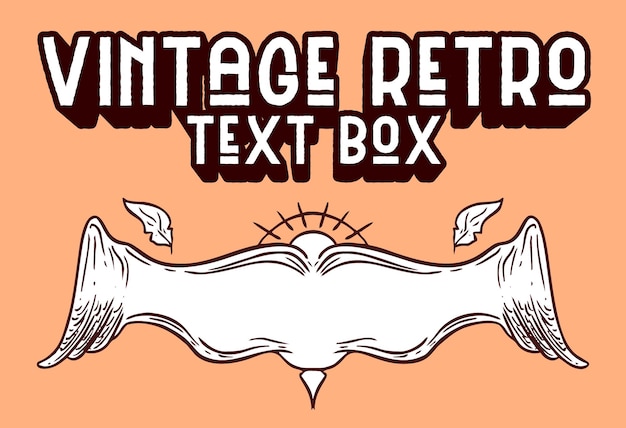 vintage retro frame and text box